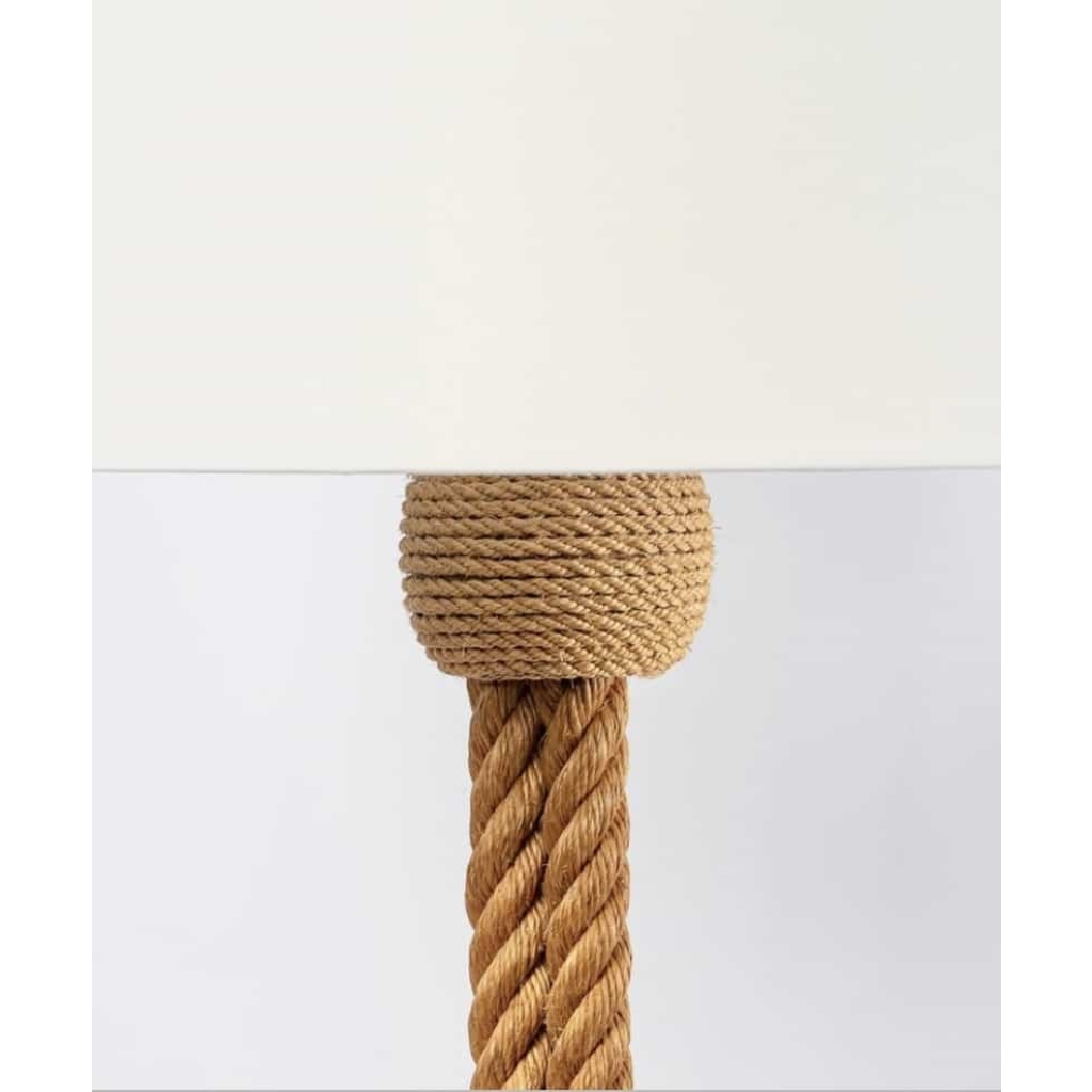 1950 Lampadaire en corde par Adrien Audoux & Frida Minet | Biron 1950 Lampadaire en corde par Adrien Audoux & Frida Minet