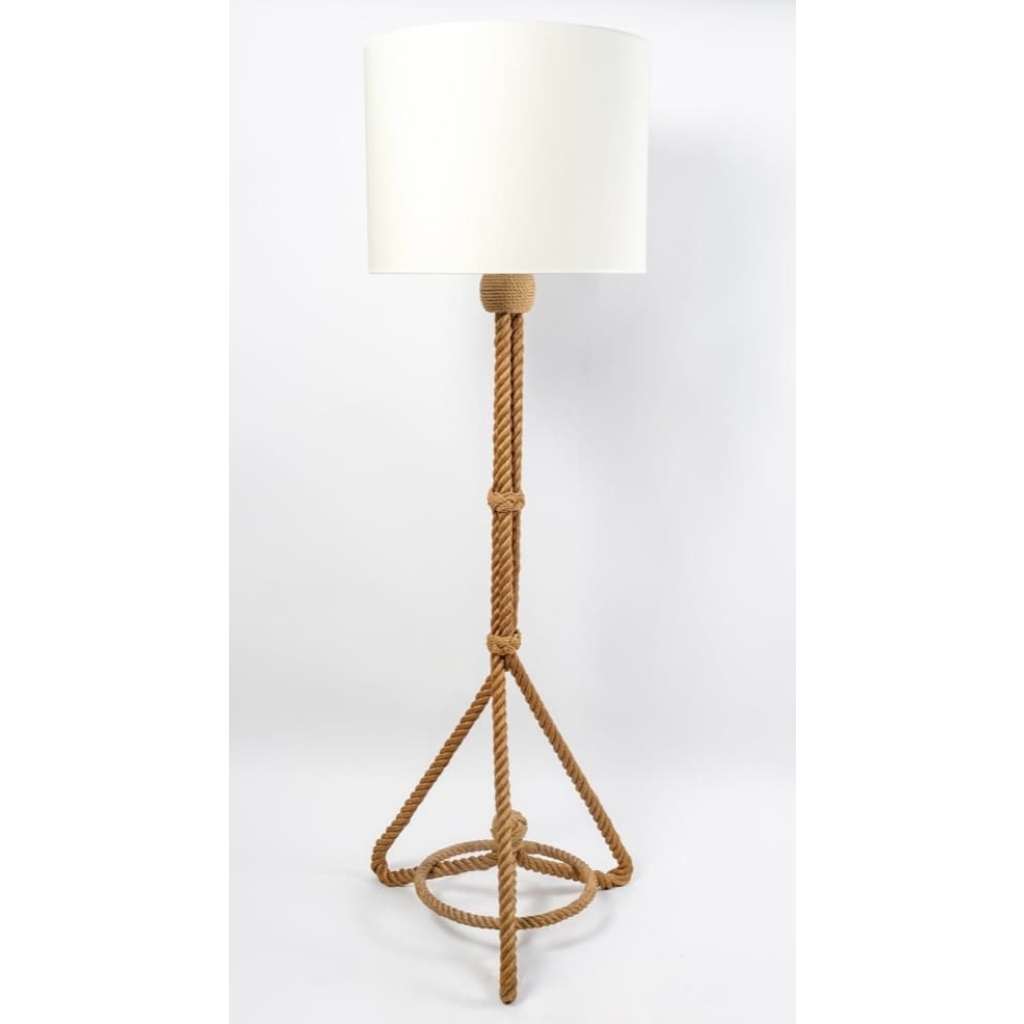 1950 Lampadaire en corde par Adrien Audoux & Frida Minet | Biron 1950 Lampadaire en corde par Adrien Audoux & Frida Minet