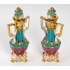 Paire de flacons orientaux en porcelaine signé JP, fin XIXème siècle | Biron ||||||||