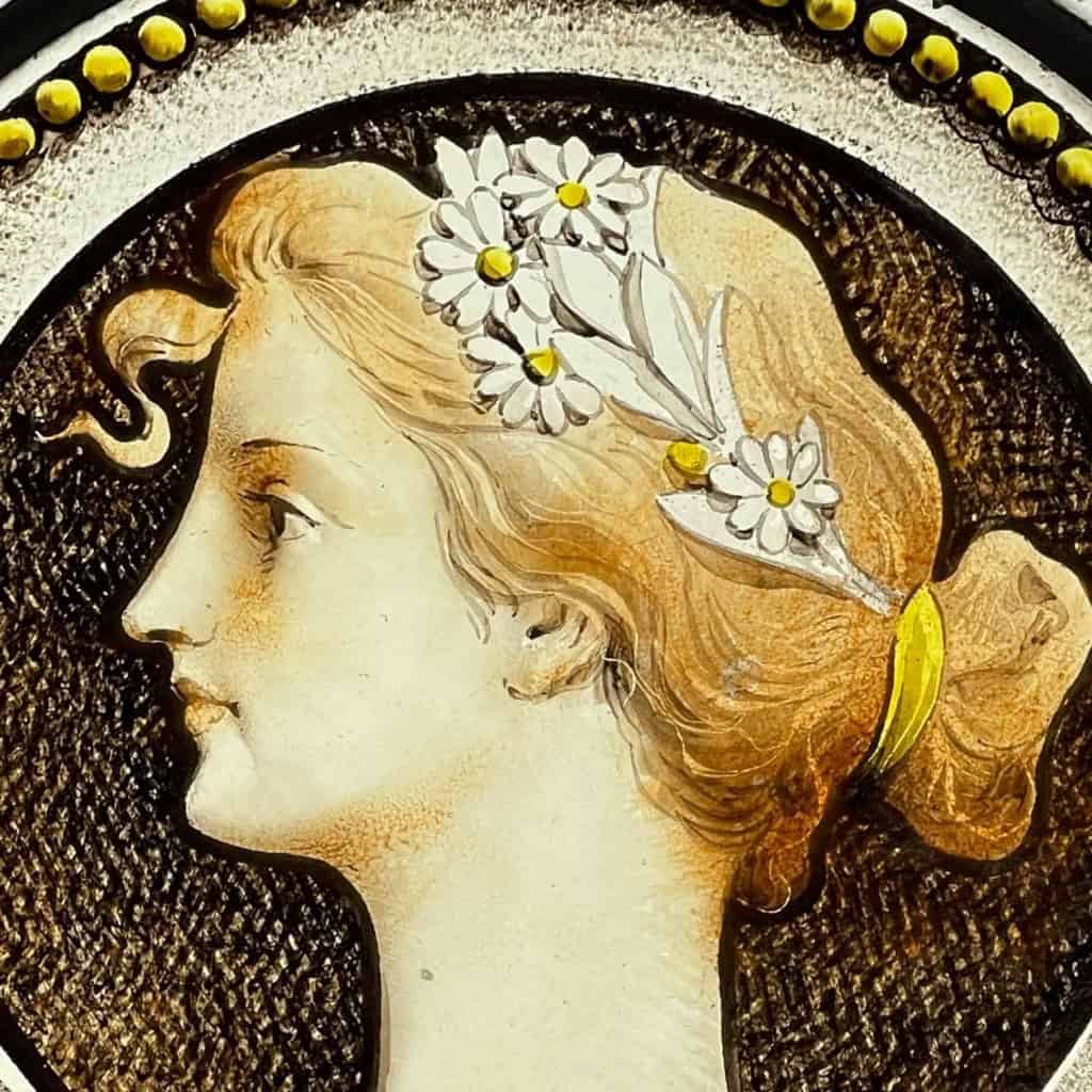 Vitrail profil à la marguerite | Biron Vitrail profil à la marguerite