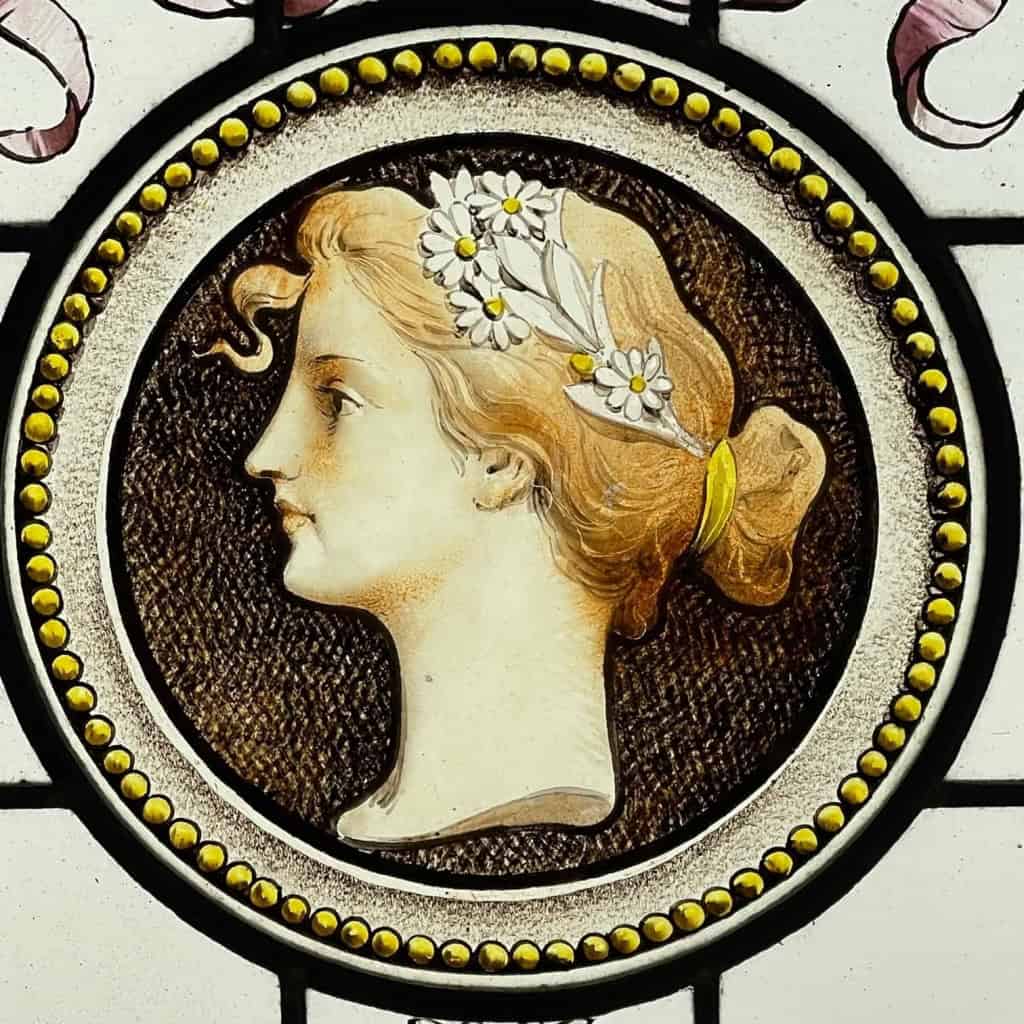 Vitrail profil à la marguerite | Biron Vitrail profil à la marguerite