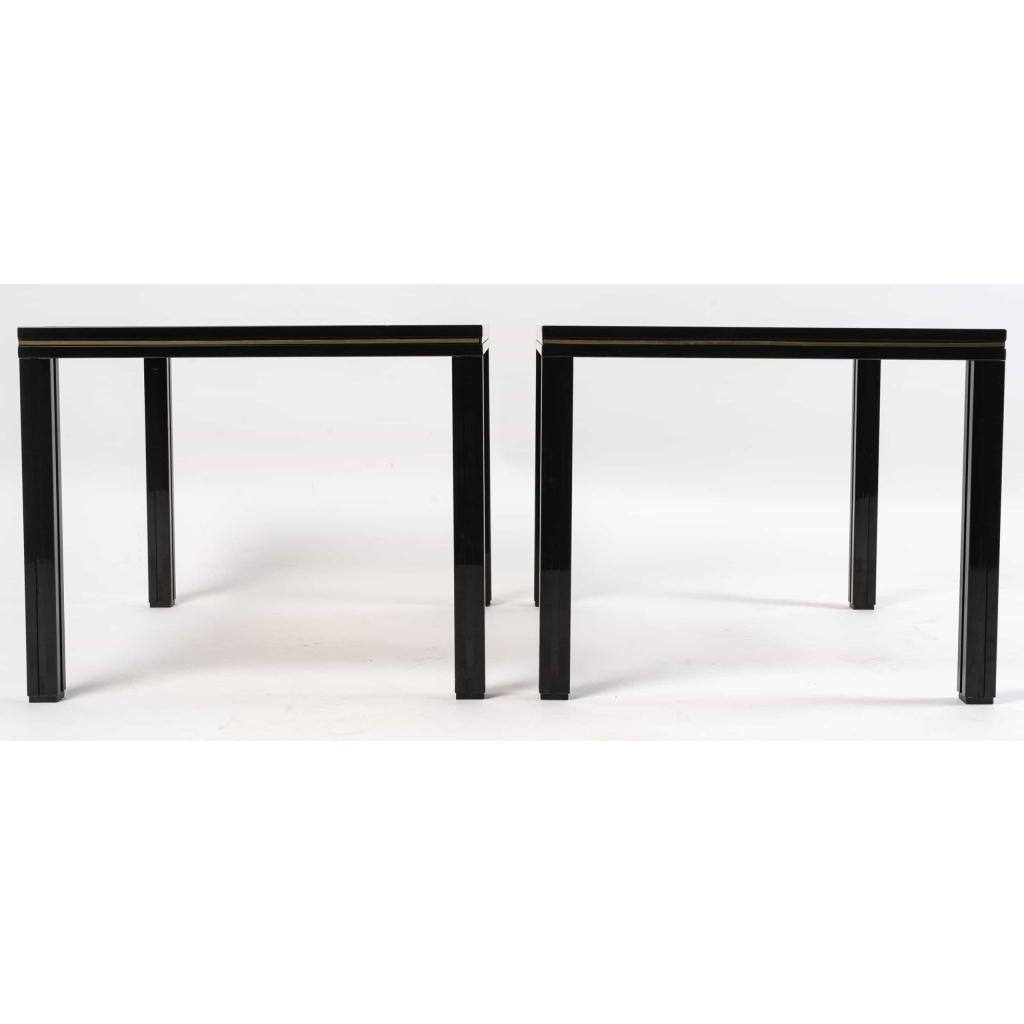 Paire de tables d’appoint, bout de canapé dans le goût de Pierre Vendel, 1970 | Biron Paire de tables d'appoint, bout de canapé dans le goût de Pierre Vendel, 1970