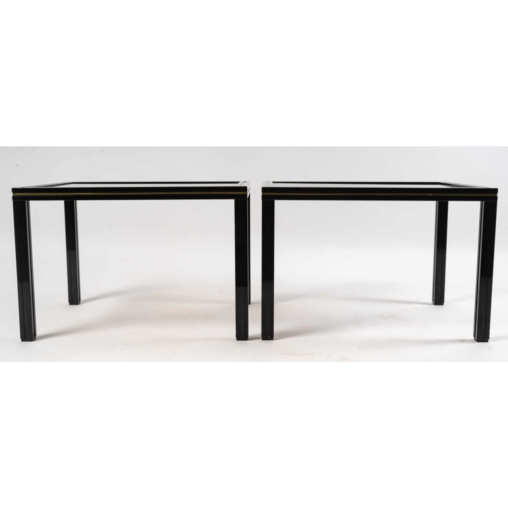 Paire de tables d’appoint, bout de canapé dans le goût de Pierre Vendel, 1970 | Biron Paire de tables d'appoint, bout de canapé dans le goût de Pierre Vendel, 1970