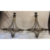 1950′ Paire de Lustres 10 Lumières Style Maison Jansen H 124 x D 104 cm | Biron |||||||||