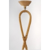 1950 lustre en rotin Louis Sognot | Biron 1950 lustre en rotin Louis Sognot