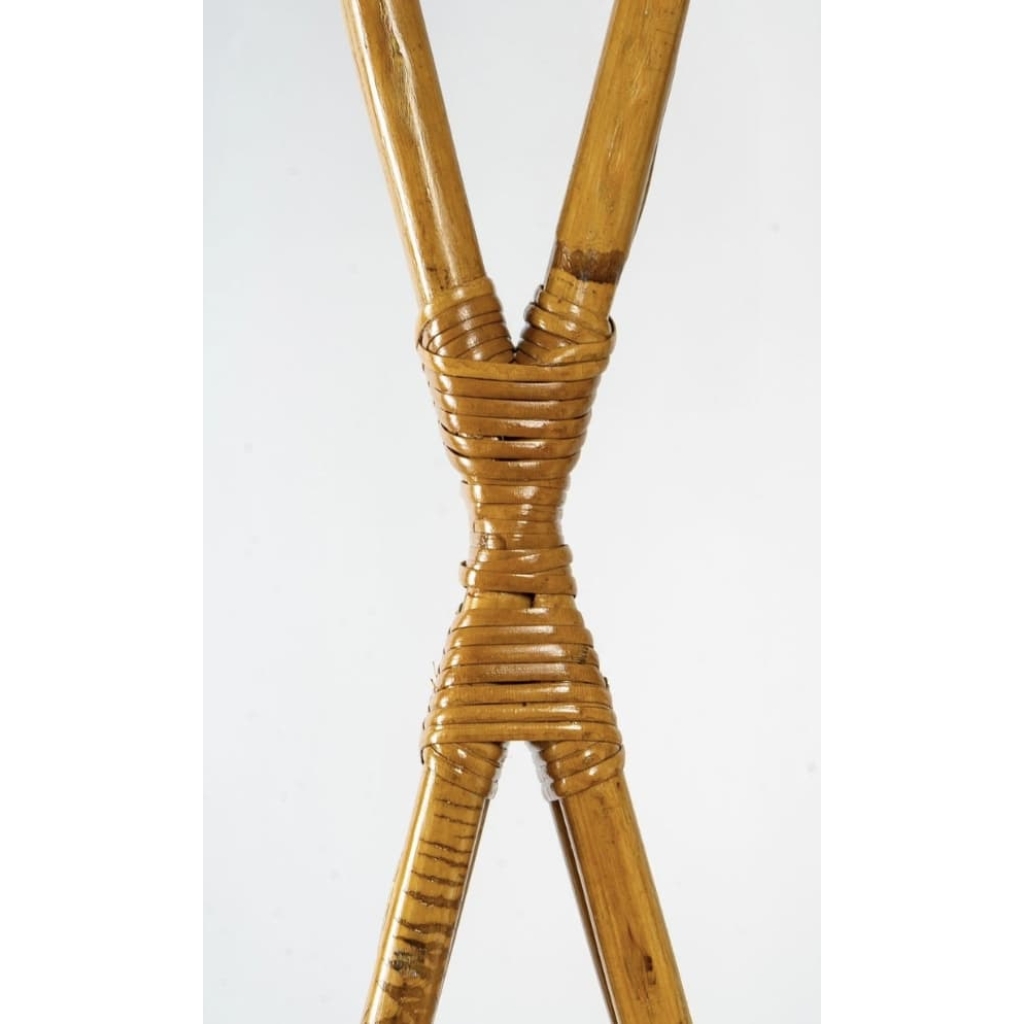 1950 lustre en rotin Louis Sognot | Biron 1950 lustre en rotin Louis Sognot