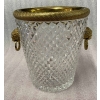 1950-70′ Seau a Champagne Cristal St Louis et Bronze Doré Aux têtes de Lion 11