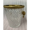 1950-70′ Seau a Champagne Cristal St Louis et Bronze Doré Aux têtes de Lion 15