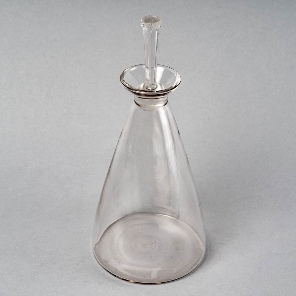Carafe « Graines » verre blanc de René LALIQUE | Biron Carafe "Graines" verre blanc de René LALIQUE