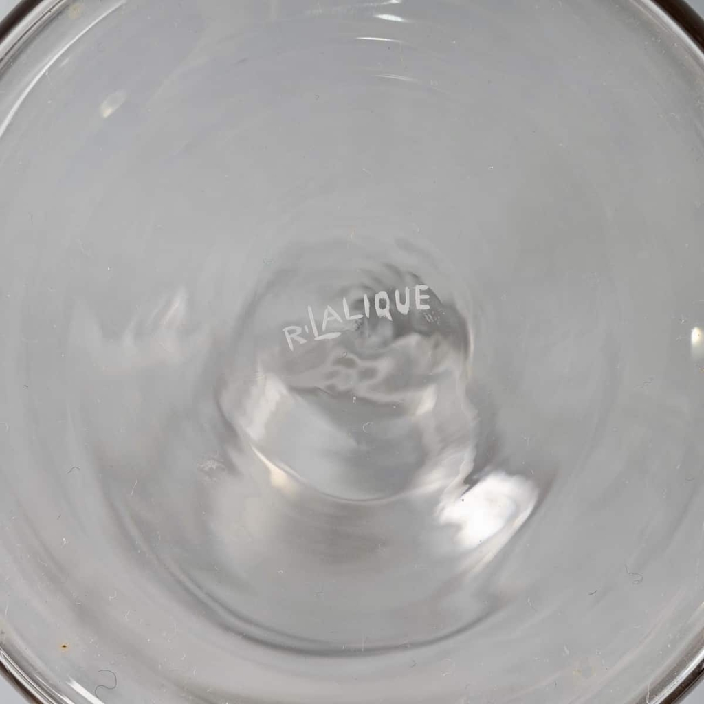 Carafe « Graines » verre blanc de René LALIQUE | Biron Carafe "Graines" verre blanc de René LALIQUE