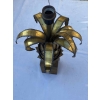1970′ Lampe Ananas En Fer Oxydé Doré Maison Jansen H 51 Cm