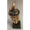 1970/80 Visage Masqué En Bronze , Sculpture Signée LOHE | Biron 1970/80 Visage Masqué En Bronze , Sculpture Signée LOHE