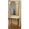 1970′ Console En Bois Doré Style Louis 16 + Miroir