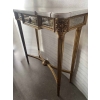 1970′ Console En Bois Doré Style Louis 16 + Miroir