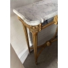 1970′ Console En Bois Doré Style Louis 16 + Miroir
