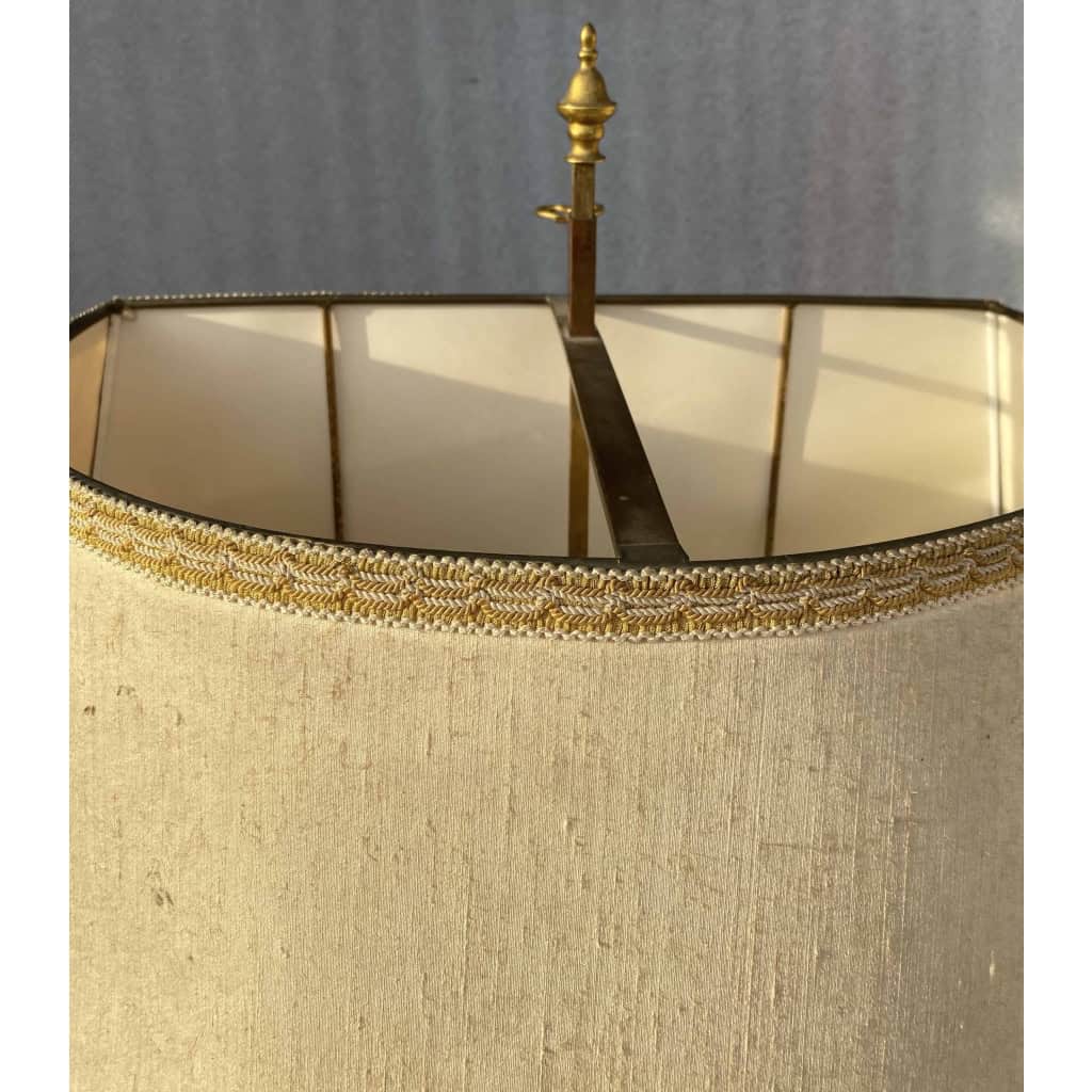 1950′ Lampe Girandole Bronze 5 Bras Pampilles H 82 cm | Biron 1950′ Lampe Girandole Bronze 5 Bras Pampilles H 82 cm