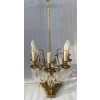 1950′ Lampe Girandole Bronze 5 Bras Pampilles H 82 cm | Biron 1950′ Lampe Girandole Bronze 5 Bras Pampilles H 82 cm