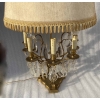 1950′ Lampe Girandole Bronze 5 Bras Pampilles H 82 cm | Biron 1950′ Lampe Girandole Bronze 5 Bras Pampilles H 82 cm