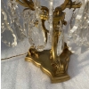1950′ Lampe Girandole Bronze 5 Bras Pampilles H 82 cm | Biron 1950′ Lampe Girandole Bronze 5 Bras Pampilles H 82 cm
