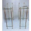 1970′ Paire D’ Étagères à 3 niveaux Maison Baguès Bronze Et Verre 72 x 26,5 X H 83,5 cm | Biron |||||||||||