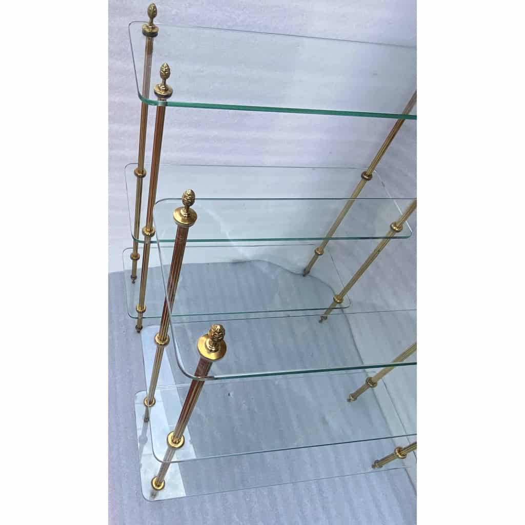 1970′ Paire D’ Étagères à 3 niveaux Maison Baguès Bronze Et Verre 72 x 26,5 X H 83,5 cm | Biron 1970′ Paire D’ Étagères à 3 niveaux Maison Baguès Bronze Et Verre 72 x 26,5 X H 83,5 cm