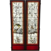 Vitrail vitraux Paon et flamands roses | Biron ||||||||||||||