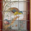 Vitrail vitraux Paon et flamands roses | Biron Vitrail vitraux Paon et flamands roses