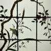 Vitrail vitraux Paon et flamands roses | Biron Vitrail vitraux Paon et flamands roses