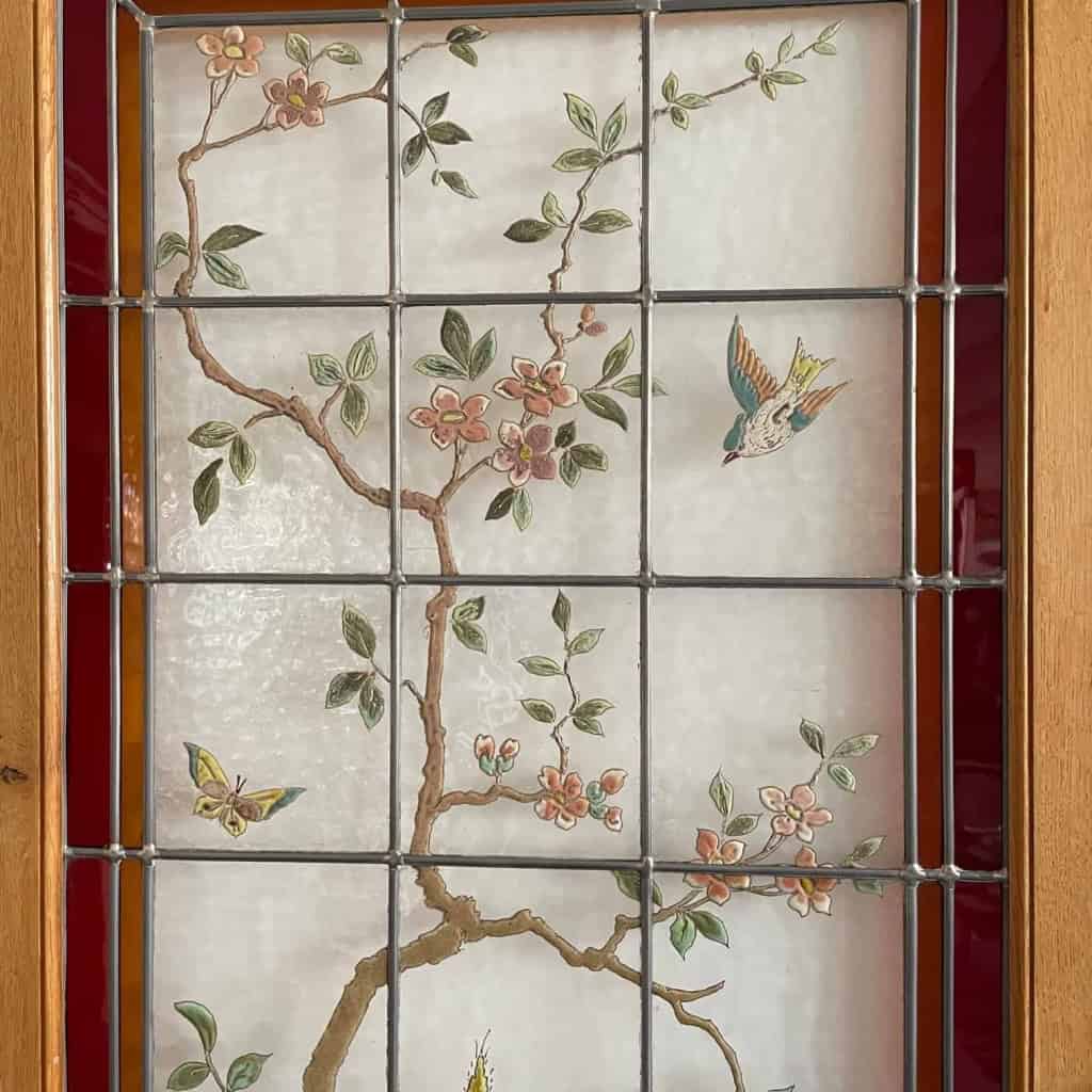 Vitrail vitraux Paon et flamands roses | Biron Vitrail vitraux Paon et flamands roses