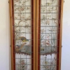 Vitrail vitraux Paon et flamands roses | Biron Vitrail vitraux Paon et flamands roses