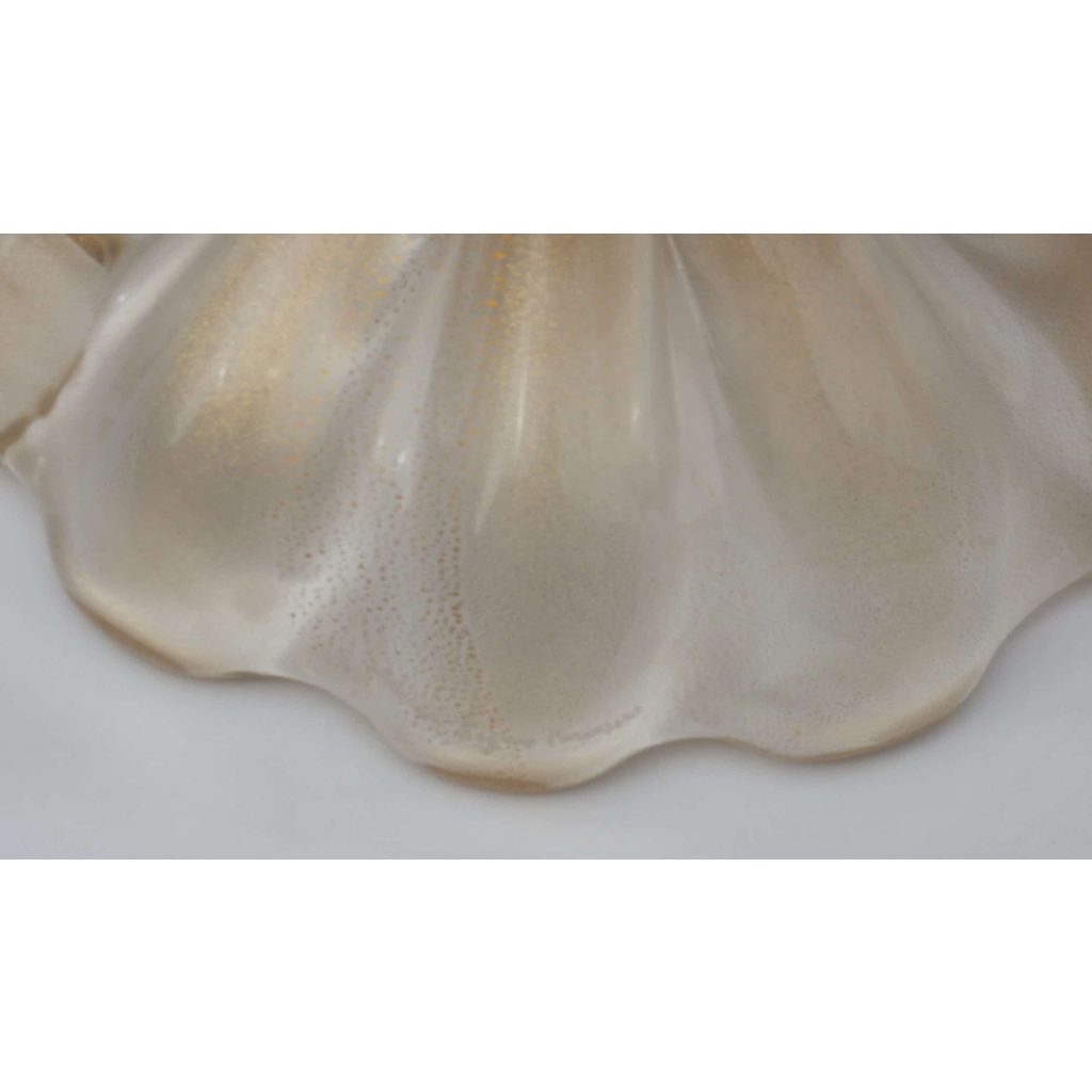 1950/70 Paire de Lampes Seguso En Cristal De Murano Avec Paillons d’Or Signées | Biron 1950/70 Paire de Lampes Seguso En Cristal De Murano Avec Paillons d’Or Signées