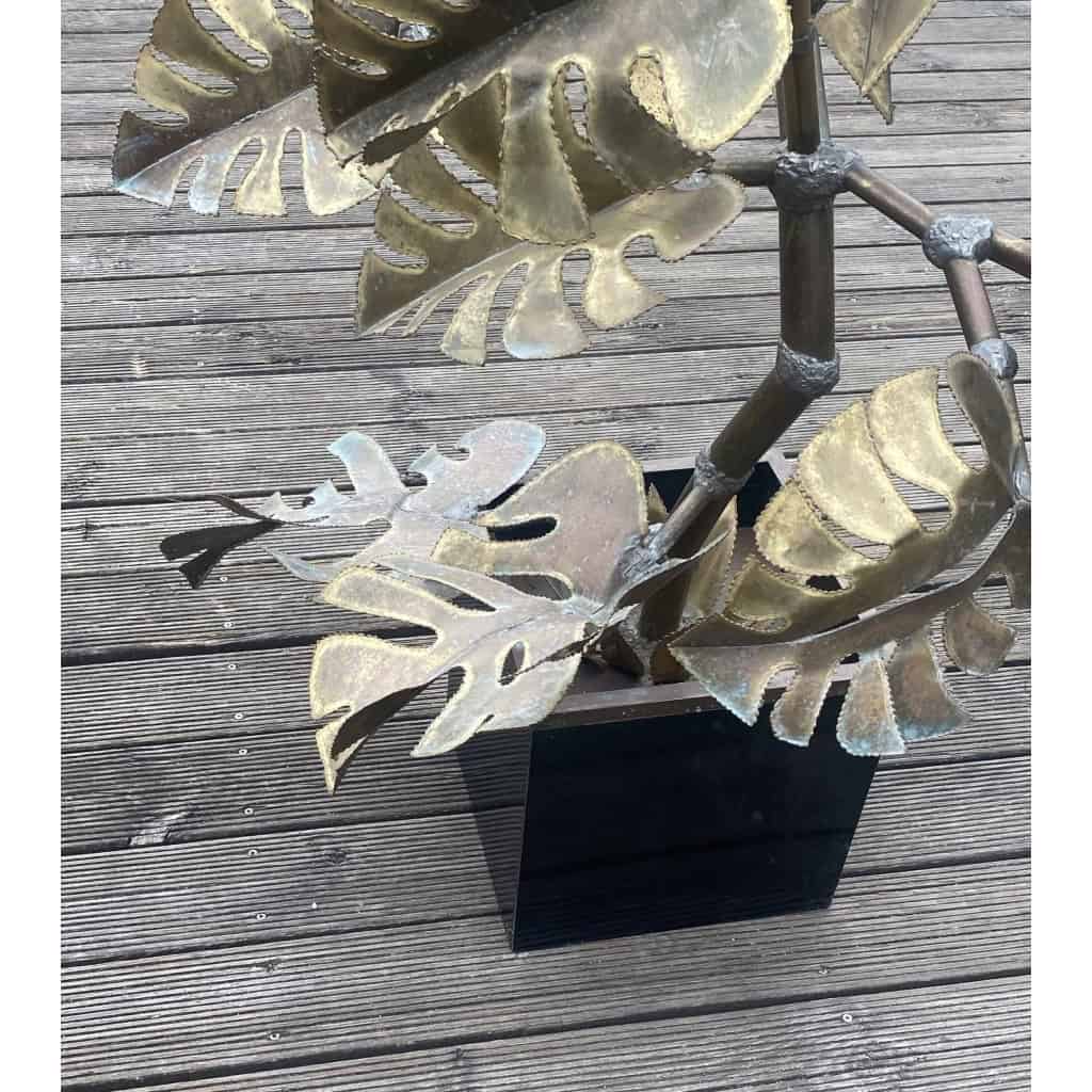 1970′ Sculpture Végétale,Philodendron Par Teychoueres Pour Maison Jansen Paris 205 H X Ø 100 cm | Biron 1970′ Sculpture Végétale,Philodendron Par Teychoueres Pour Maison Jansen Paris 205 H X Ø 100 cm