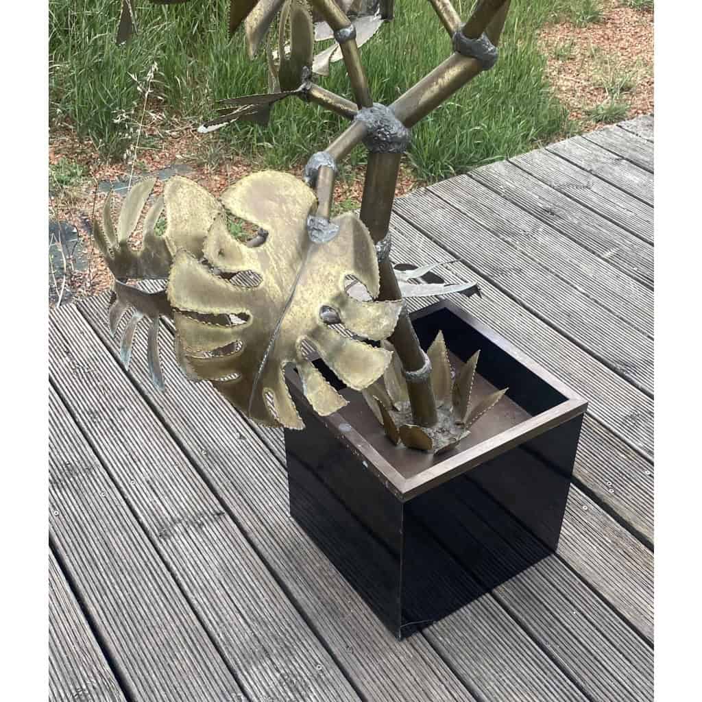 1970′ Sculpture Végétale,Philodendron Par Teychoueres Pour Maison Jansen Paris 205 H X Ø 100 cm | Biron 1970′ Sculpture Végétale,Philodendron Par Teychoueres Pour Maison Jansen Paris 205 H X Ø 100 cm