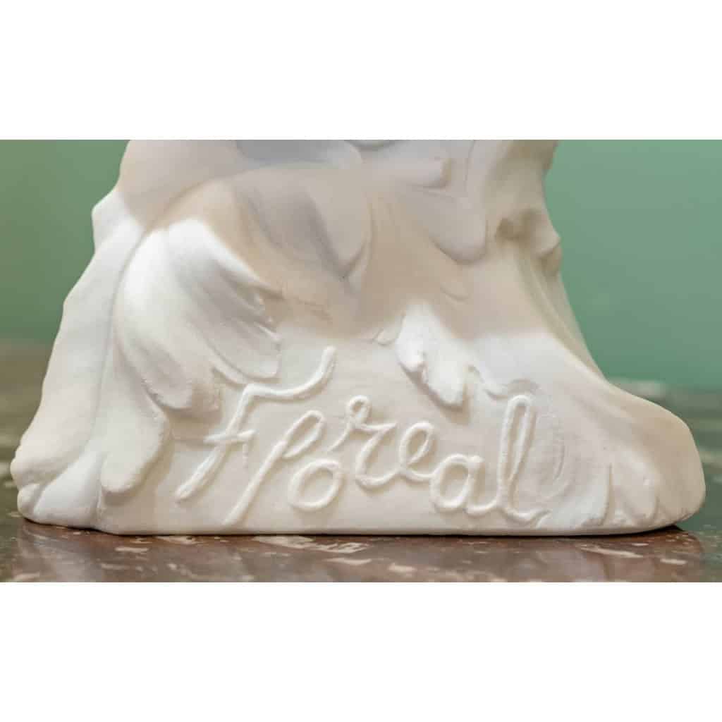 Buste En Marbre De Carrare. Floreal Signé Jean Foretay 1861-1944 | Biron Buste En Marbre De Carrare. Floreal Signé Jean Foretay 1861-1944