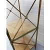 1970′ Étagère en Laiton à 3 Niveaux Maison Baguès Plateaux Cuir Vintage 32 X 40 H 86 cm 11
