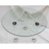 1970′ Table Ronde Altuglas et Cabochons Dorés | Biron 1970′ Table Ronde Altuglas et Cabochons Dorés