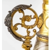 Pièce de centre en bronze et opaline