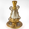 Pièce de centre en bronze et opaline