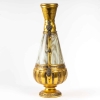 Pièce de centre en bronze et opaline