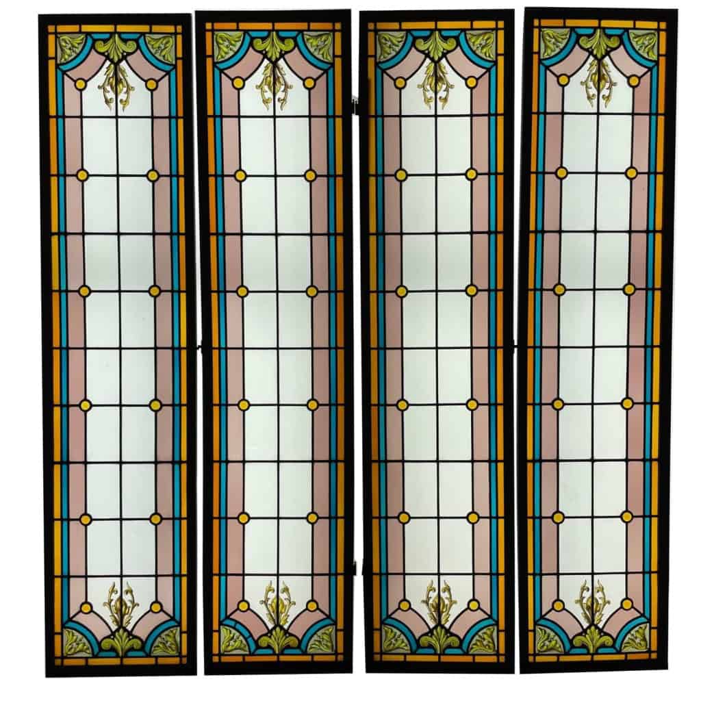Vitrail vitraux filets et cabochons | Biron ||||