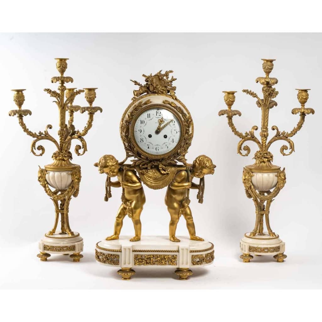 Garniture de cheminée en bronze doré | Biron |||||||||||||||||||||
