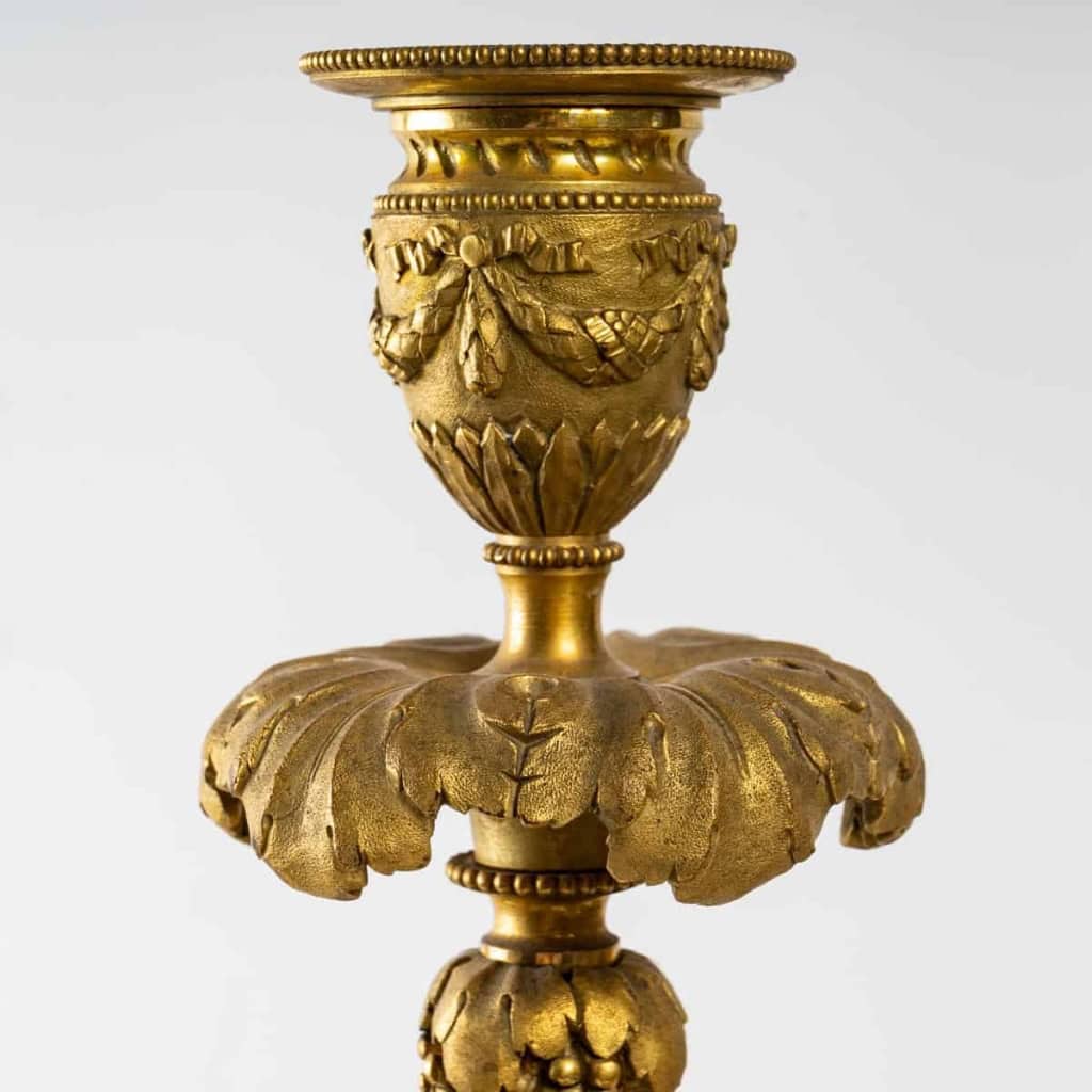 Garniture de cheminée en bronze doré | Biron Garniture de cheminée en bronze doré