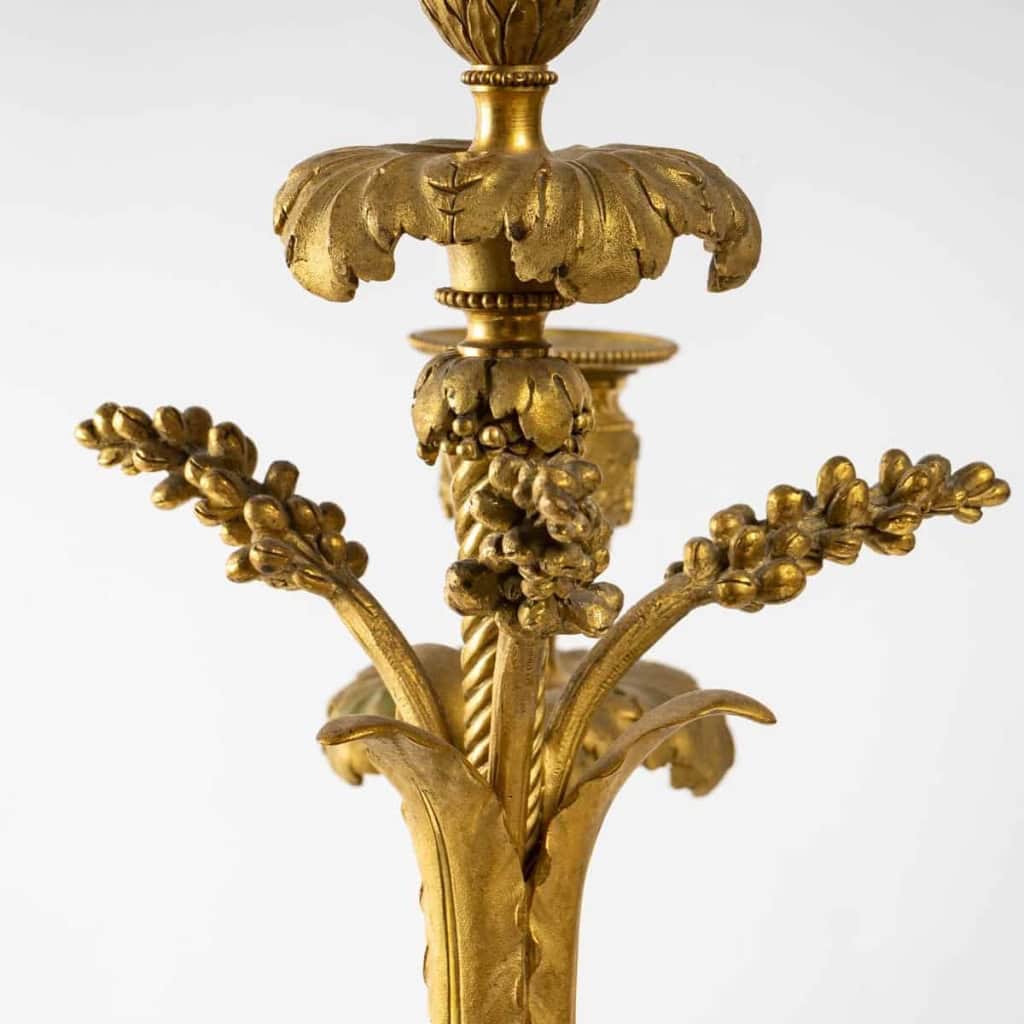 Garniture de cheminée en bronze doré | Biron Garniture de cheminée en bronze doré