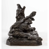 Chien de chasse, Bronze signé PJ MENE, XIXème siècle