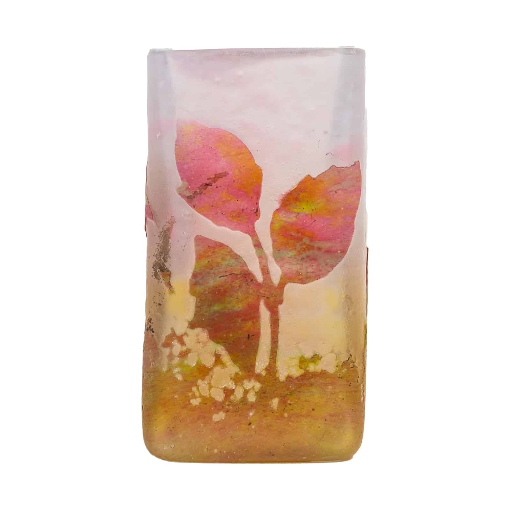 Daum Nancy : porte bouquet » rose » application | Biron Daum Nancy : porte bouquet " rose " application