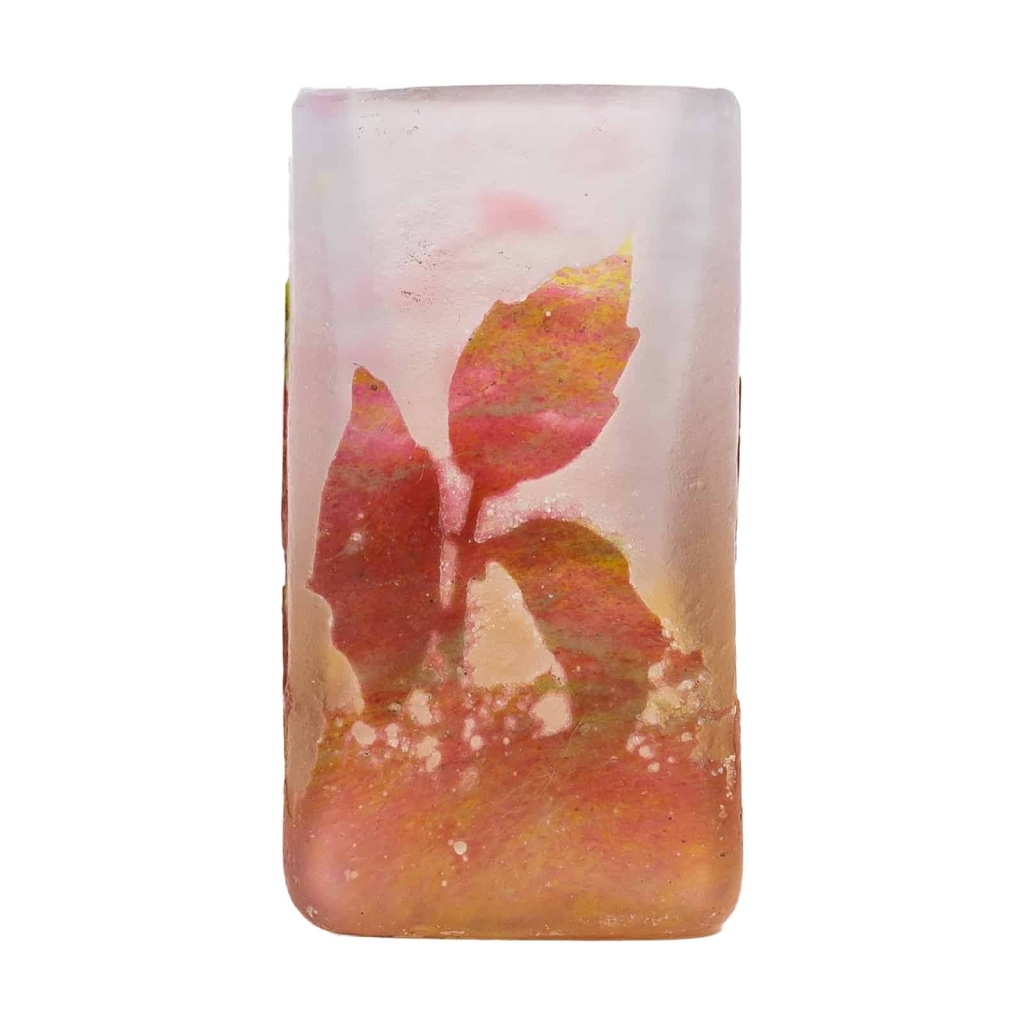 Daum Nancy : porte bouquet » rose » application | Biron Daum Nancy : porte bouquet " rose " application