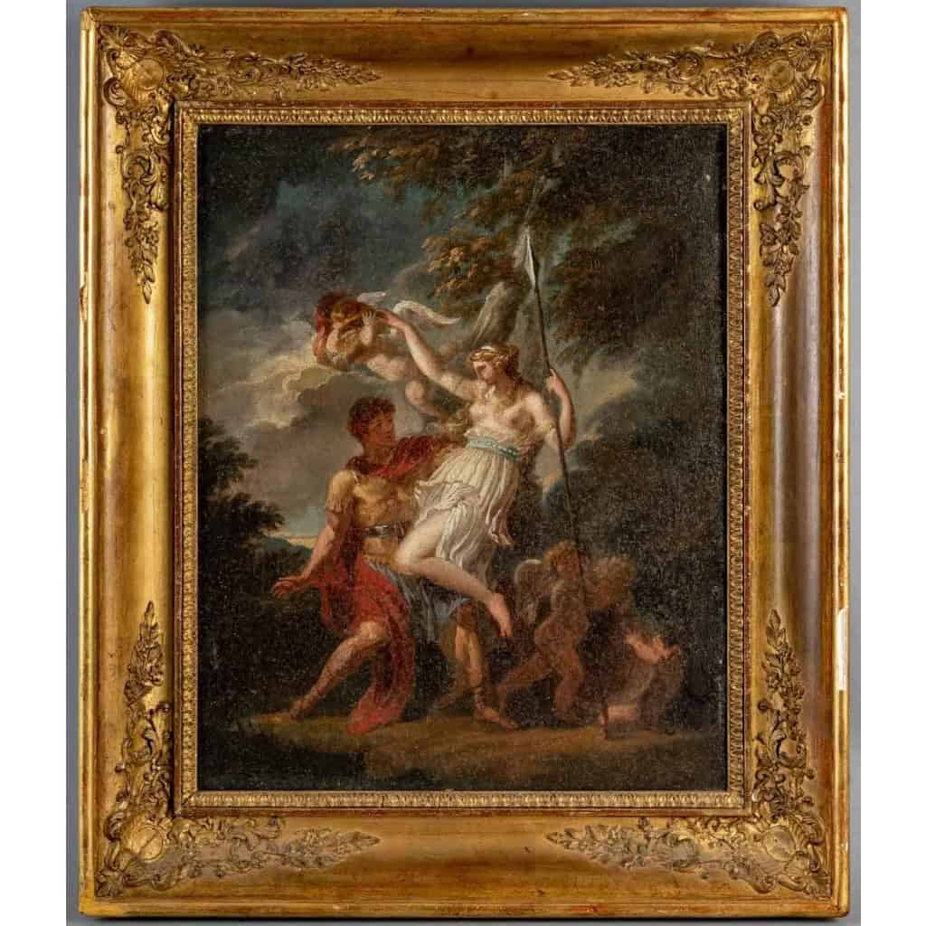Mars et la Justice, Huile sur toile par Charles Toussaint LABADYE. | Biron |||||