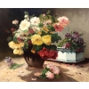 CAUCHOIX Eugène Bouquet de roses et sa jardinière huile sur toile signée Certificat d’authenticité | Biron CAUCHOIX Eugène Bouquet de roses et sa jardinière huile sur toile signée