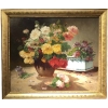 CAUCHOIX Eugène Bouquet de roses et sa jardinière huile sur toile signée Certificat d’authenticité | Biron CAUCHOIX Eugène Bouquet de roses et sa jardinière huile sur toile signée