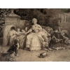 Paire de grands dessins au lavis et rehauts de gouache blanche par Jules David | Biron Paire de grands dessins au lavis et rehauts de gouache blanche par Jules David